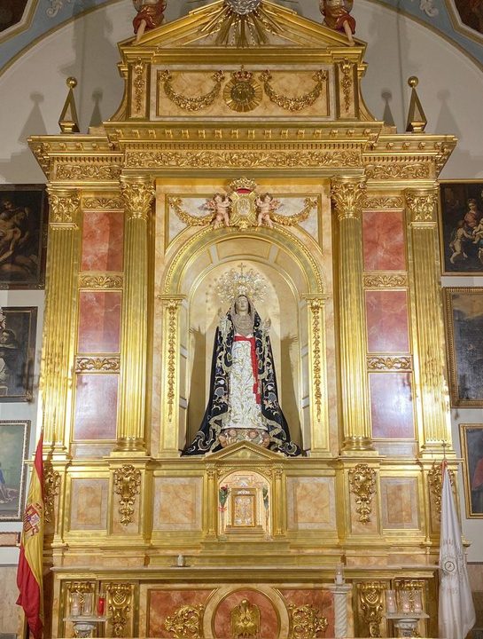 CARTAGENA -Murcia - Retablo de la Soledad de la Iglesia Castrense de Santo Domingo