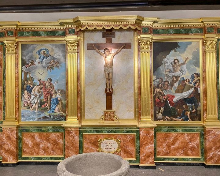 COSLADA - Madrid - Retablo capilla bautismal, P. Santos Pedro y Pablo