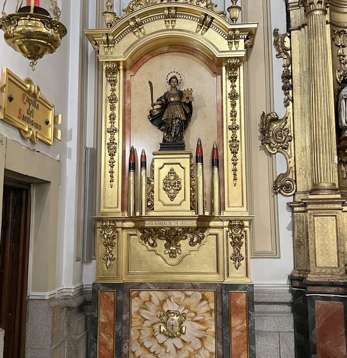 MADRID - Catedral Castrense - Retablo Santa Bárbara