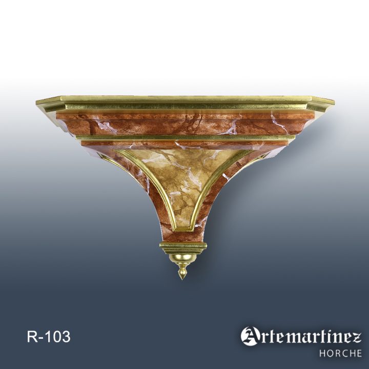 R-103 Repisa Belvís. Acabado marmoleado.