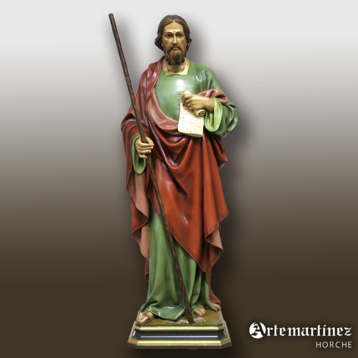 San Bernabé. Policromía sencilla. Ojos de Cristal